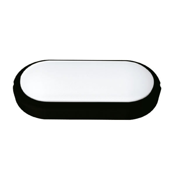 Tortuga de led oval 15 w-  color negro- luz Blanca – marca Interelec