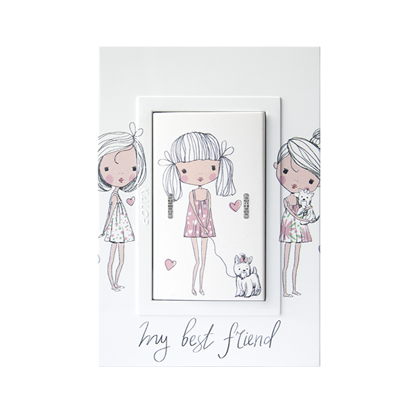 Conjunto interruptor teclon combinación girls- linea ZEN CONCEPT – marca KALOP