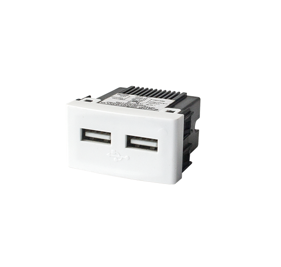 Modulo cargador USB doble blanco- marca KALOP