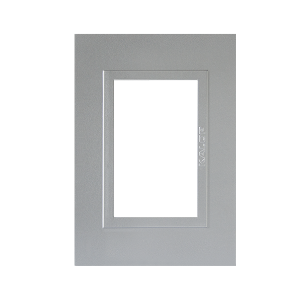 Tapa 3 modulos plata – linea ZEN METALS – marca KALOP
