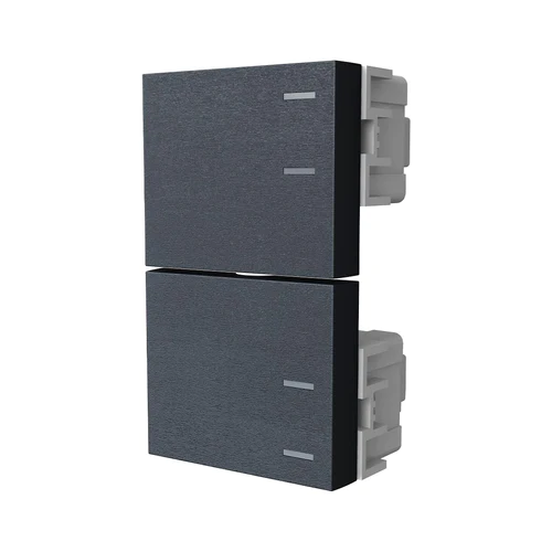 Modulo 1 interruptor +1 combinación medio teclon negro – linea PLATINUM- marca JELUZ