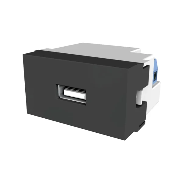Modulo USB 1 amp - negro - marca Jeluz