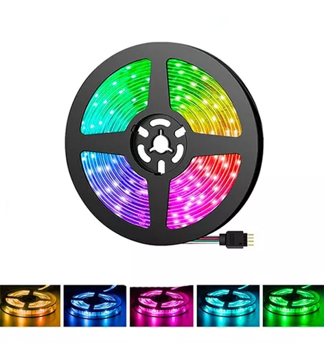 Rollo de led Luz RGB x 5 mts  para Interior IP20 (5050)