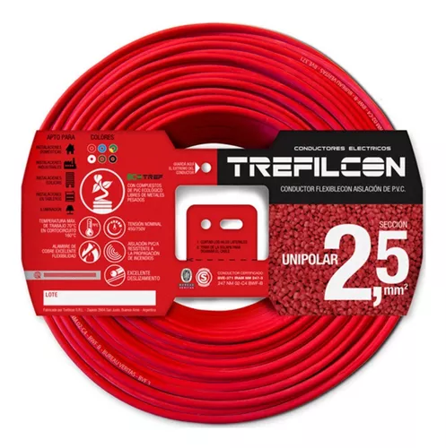 Cable Unipolar 1×2.5mm por metro Trefilcon