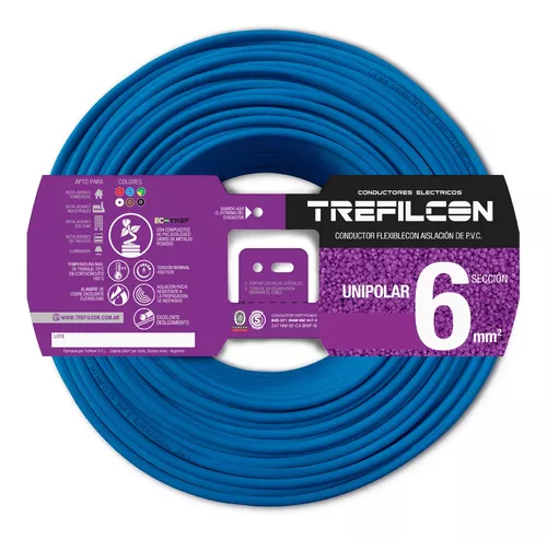 Cable Unipolar 6 mm por metro Trefilcon