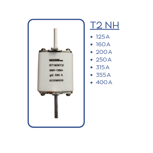 Fusibles T2 Alta Capacidad De Ruptura Sassin