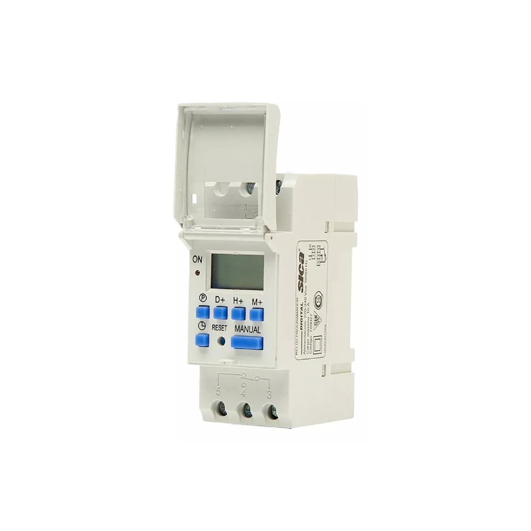 Interruptor Reloj Digital Programador 2 Mod Din 10a Sica