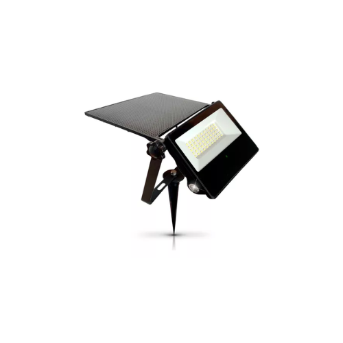 Reflector Led Solar Estaca 30w Fría Exterior Candela