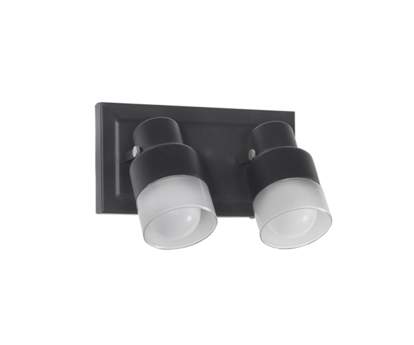 Aplique Spot 2 Luces Cabezales OLIVIA Vidrio Base Rectangular E27 LED San Lorenzo