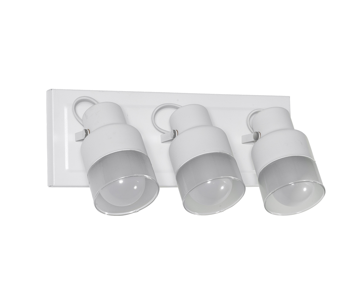 Aplique Spot 3 Luces Cabezales OLIVIA Vidrio Base Rectangular E27 LED San Lorenzo