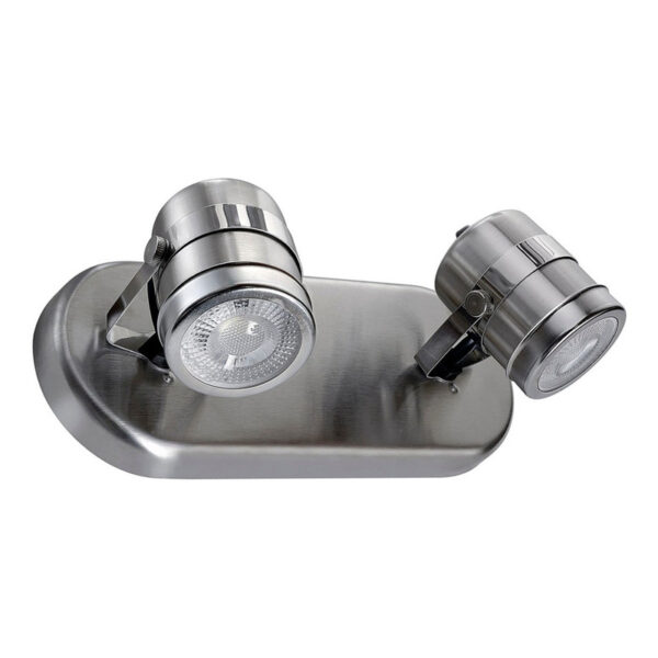 Aplique 2 Luces Orion Negro Cabezal Movil Apto Led Gu10 - Imagen 2