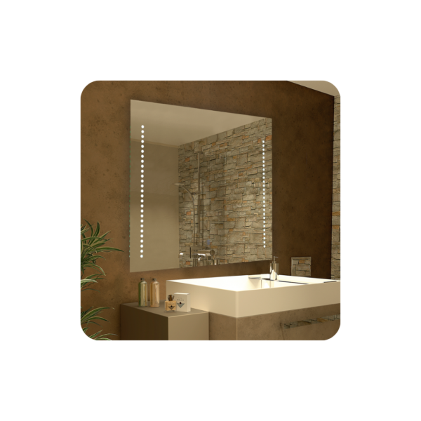 Espejo LED Touch 77.5x60cm con Línea de Puntos Bordados 28w