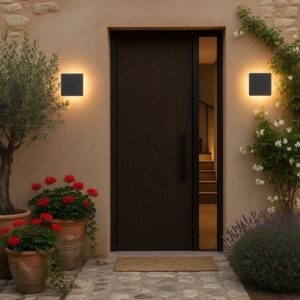 Aplique Led Mija Exterior IP55 Cuadrado Luz Indirecta Calida 12w De Pared