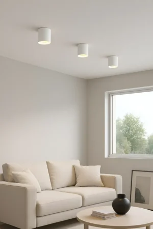 Plafón Techo Spot Redondo Negro 7w Led Variable Linder Vk - VONDERK