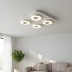 Plafon Led Venice 4 Luces Deco Moderno Dimerizable 36w Color Blanco – CANDIL