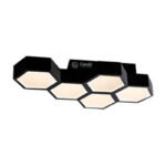 Plafon Led Panal 5 Luces High 28w Negro Deco Moderno Negro – CANDIL
