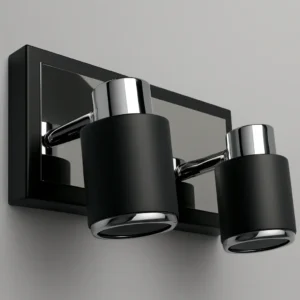 Spot Aplique Pared Led 2 Luces Gu10 Negro Julita Candil