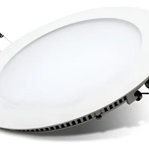 Luminaria Led Ultrafino Panel Embutir Redondo 24w Interelec Luz Calida