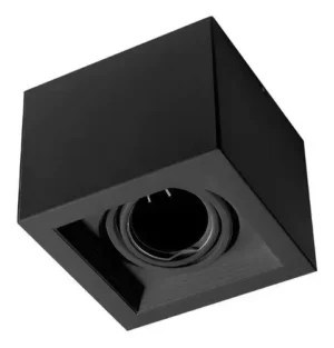 Aplique Plafon Box Techo Gu10 X1 Cardanico Negro - MACROLED