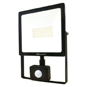 Reflector Proyector Led Exterior 50W Luz Calida IP65 con Sensor