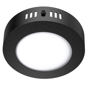 Panel Plafón Led Redondo De Aplicar 12W 6000K Negro
