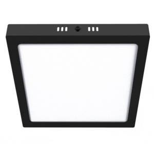 Panel Plafón Led Cuadrado De Aplicar 24W 6000K Negro