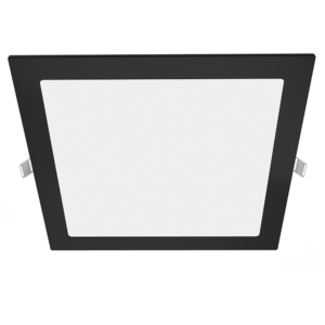 Panel Plafón Led Cuadrado De Embutir 24W 6000K Negro