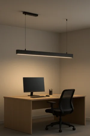 Colgante Lineal Led Miracle Negro Colgante 40W Luz Dinamica 120CM - LEUK
