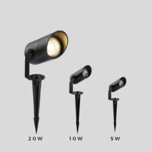 Estaca Exterior Leuk 20W 3000K Negro - LEUK