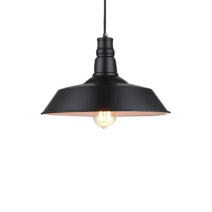 Lámpara de colgar Deco Industrial XANDER Negro - LEUK