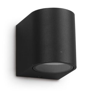 Aplique Unidireccional Cilindrico de Pared para 1 Dicroica GU10 Negro