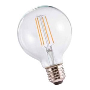 Lámpara Led Filamento Transparente Globo (G80) 6W E27 Luz Cálida