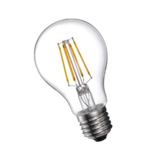 Lámpara Led Filamento Transparente Bulbo Clásico (A60) 8W E27 Luz Cálida