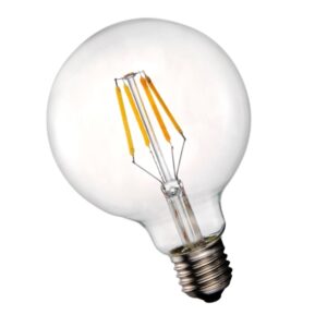Lámpara Led Filamento Transparente Globo Grande (G95) 8W E27 Luz Cálida