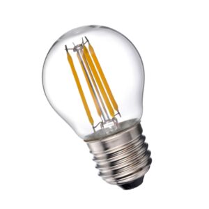Lámpara Led Filamento Transparente Gota 4W E27 Luz Cálida