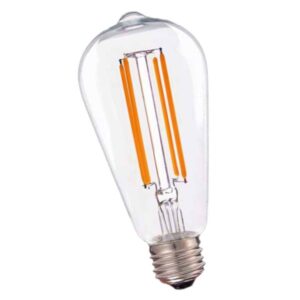 Lámpara Led Filamento Transparente Pera Vintage (ST64) 8W E27 Luz Cálida