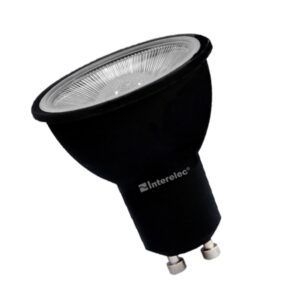 Lámpara Dicroica Led GU10 5W Negro Luz Dia