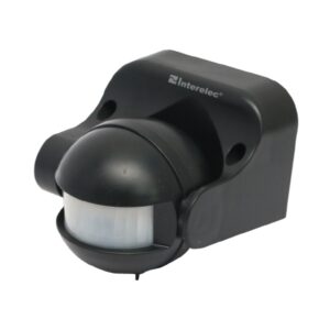 Sensor de Movimiento 180º para Pared (Automático/Manual) Interelec Negro