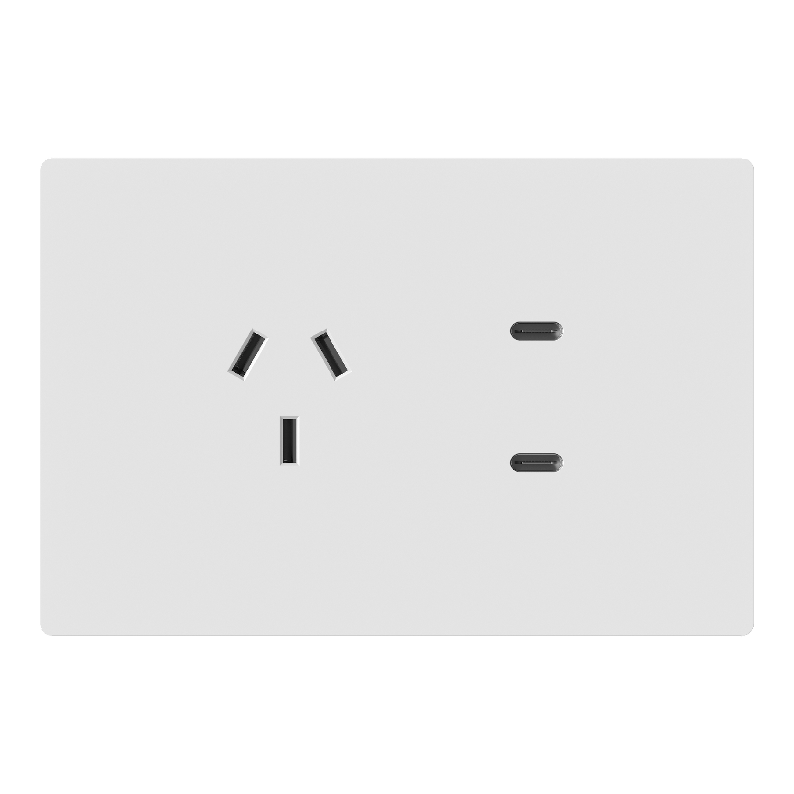 Tomacorriente Y Usb-C Monaco Blanco Macroled