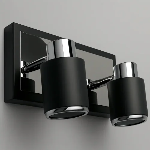 Spot Aplique Pared Led 2 Luces Gu10 Negro Julita Candil