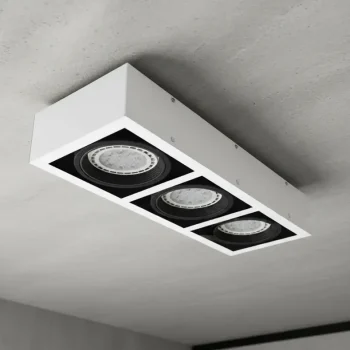 Plafón 3 Luces Ar111 Con Lámparas Led 12w Gu10 Spot – MACROLED