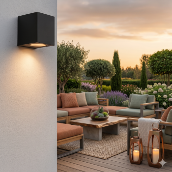 Aplique Unidireccional Interelec Negro Rectangular (402942)