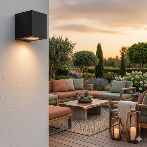 Aplique Unidireccional Interelec Negro Rectangular (402942)