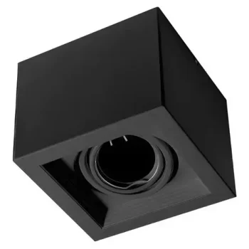 Aplique Plafon Box Techo Gu10 X1 Cardanico Negro – MACROLED