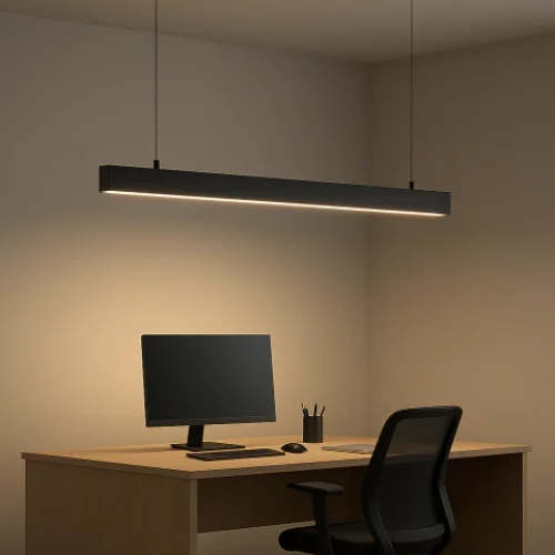 Colgante Lineal Led Miracle Negro Colgante 40W Luz Dinamica 120CM – LEUK