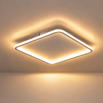 Aplique Plafon Docheio Cuadrado Blanco 78 w LED Calido 3000k