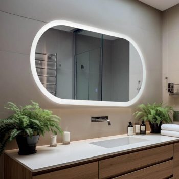 Espejo LED Oval Touch Integrado 1.20m x 60cm 32w